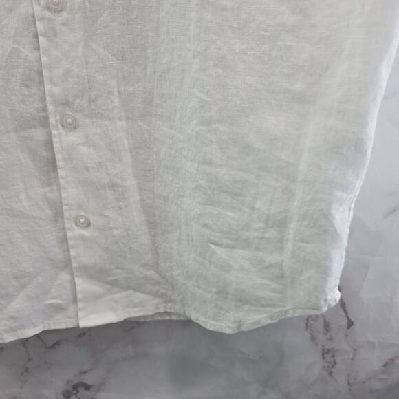 Everlane Shirt Mens White Linen Long Sleeve Button Down European Flax - Picture 4 of 13